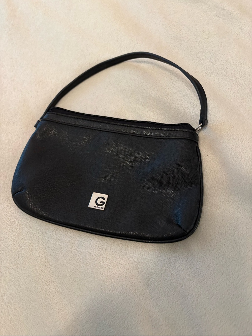 GUESS Black Y2K Wristlet - Silver Hardware